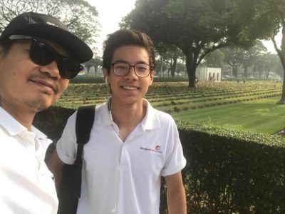 Nong and Alec at War Cemetery